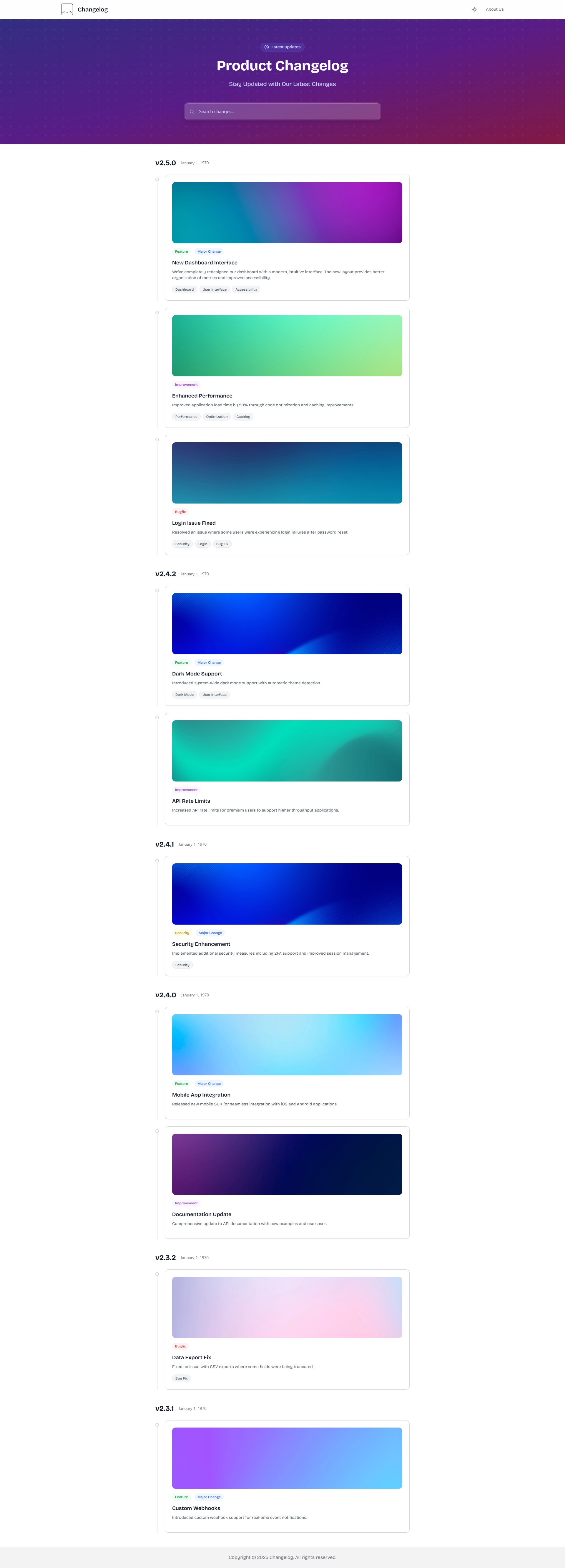 Changelog preview